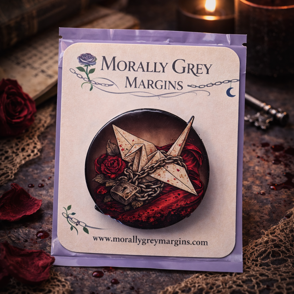 Paper crane dark romance Kindle grip inspired by Manacled, bookish MagSafe grip by Morally Grey Margins