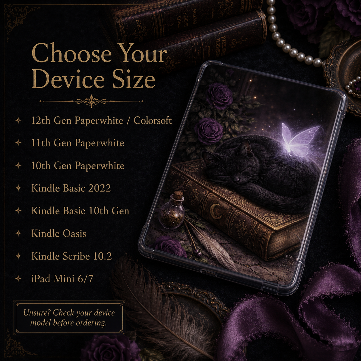 Black Cat Kindle Insert