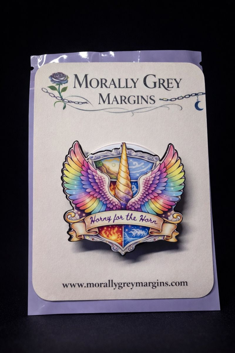 Elemental horn MagSafe Kindle grip inspired by fantasy academy magic, bookish accessory by Morally Grey Margins