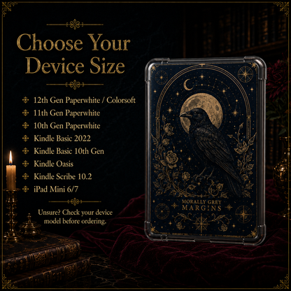 Device model size options for Kindle and e-reader inserts