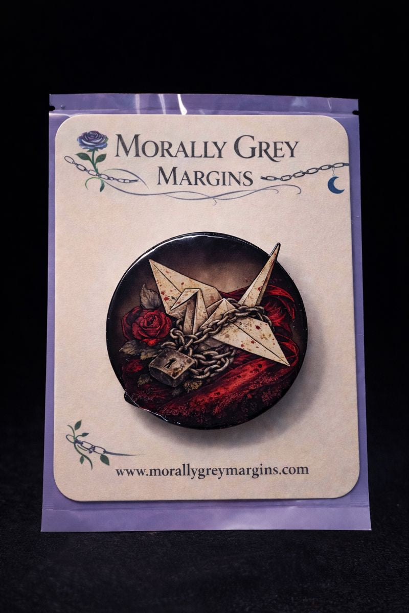 Paper crane dark romance Kindle grip inspired by Manacled, bookish MagSafe grip by Morally Grey Margins