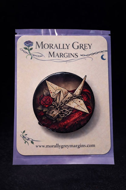Paper crane dark romance Kindle grip inspired by Manacled, bookish MagSafe grip by Morally Grey Margins
