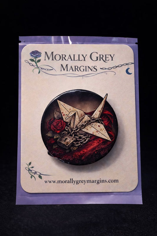 Paper crane dark romance Kindle grip inspired by Manacled, bookish MagSafe grip by Morally Grey Margins