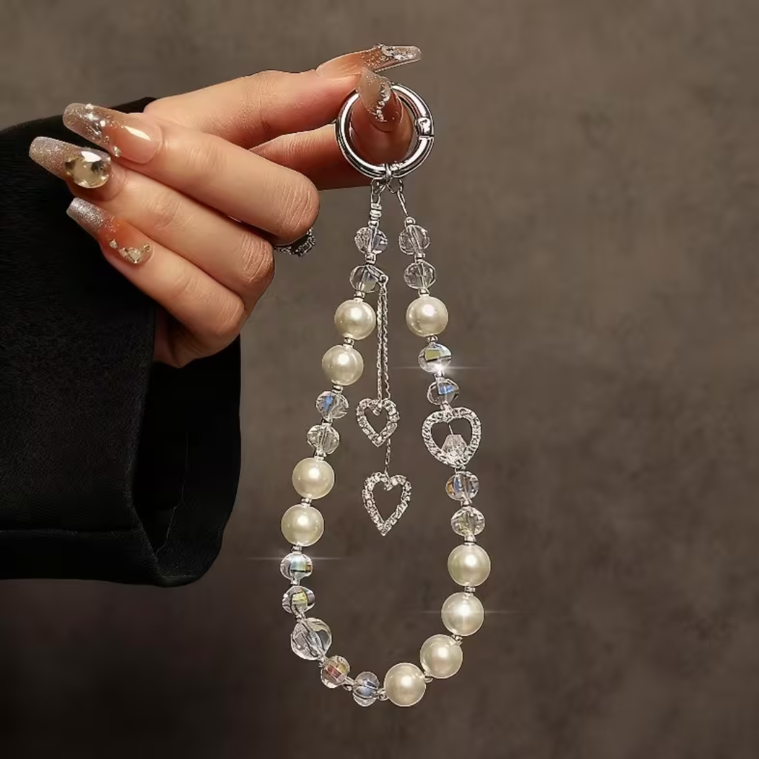 Pearl heart Kindle charm romantic aesthetic Kindle back accessory for readers